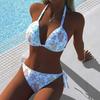 Leopard Print Bikini Women's Split Swimsuit Sexy Suspender Beach Vacation Swimsuit Spicy