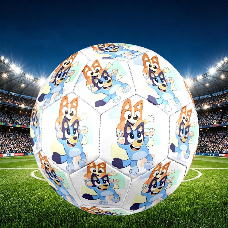 Bluey Print Size 5 Soccer Ball, PU Wear Resistant Football for Match Training and Daily Practice, Birthday Gift for Soccer Fans