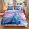 Elsa'S Winter Magic Print 3Pcs Bedding Setduvet Cover With 2 Bedropillowcase Home Birthday Gift