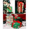 Christmas Wrapping Paper Roll 17 Inch Merry Christmas Santa Claus Gift Wrapping Paper Reversible Winter Holiday Gift Wrap