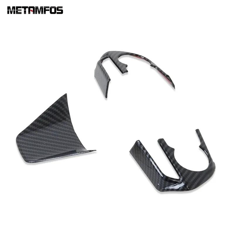 Car Accessories For Toyota Avalon 2018      Carbon Fiber Interior Steering Wheel Cover Molding Trim Frame