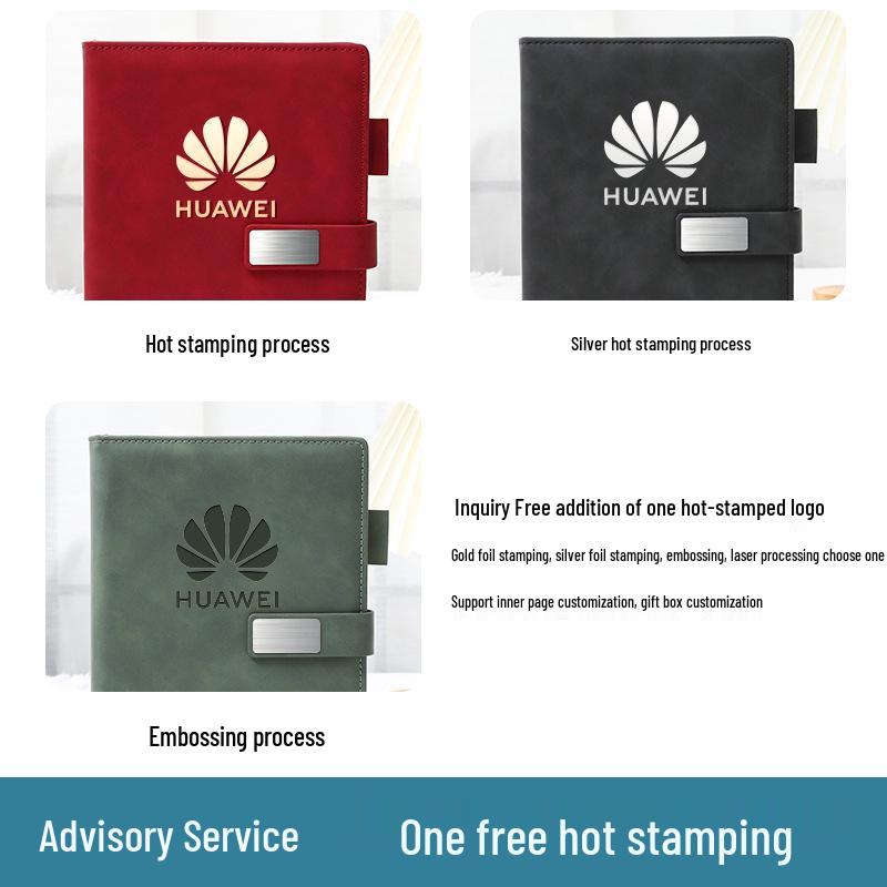 Custom B5 Notebook Gift Set with Thickened Cover, A5 Business Diary, and Logo Printing.