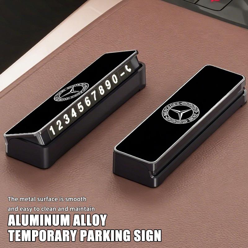 AABGX1 Car Temporary Parking Card Phone Number Hidden Stop Sign Card Plate For Benz CLS SLK Sport ML C200 C260 C300 W205 CITAN VITO