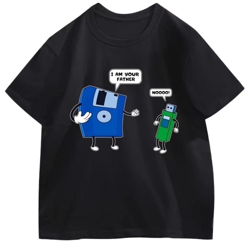 Ich bin dein Vater Meme T-Shirt Lustiger Tech-Humor Diskette USB Top Computeringenieurwesen für Männer Frauen Kleidung Vater und Sohn