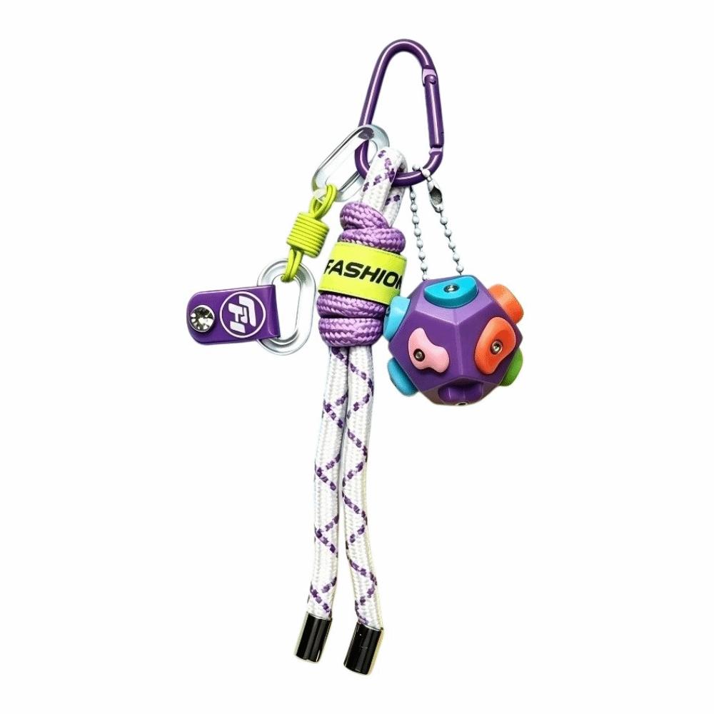 Colorful Climbing Ball Keychain Funny Climbing Equipment Keyring Climbing Series Bag Pendant Gift