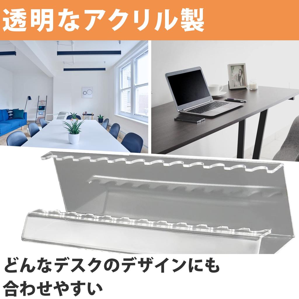 HAMILO Pen Desktop Set of 2 Stand, Acrylic, Display, Stationery,