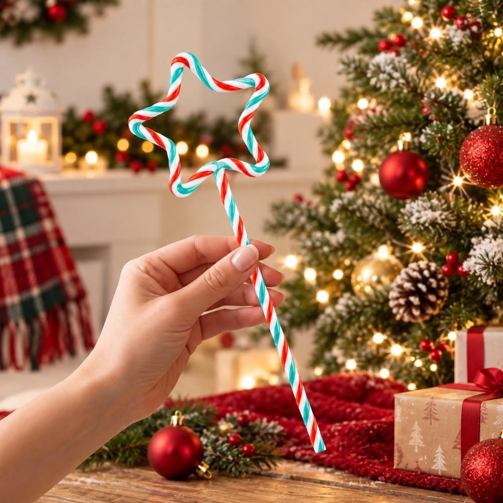 Lifelike Artificial Candy Cane Branches Red Green White Xmas Tree Garland Ornaments  Xmas Decor