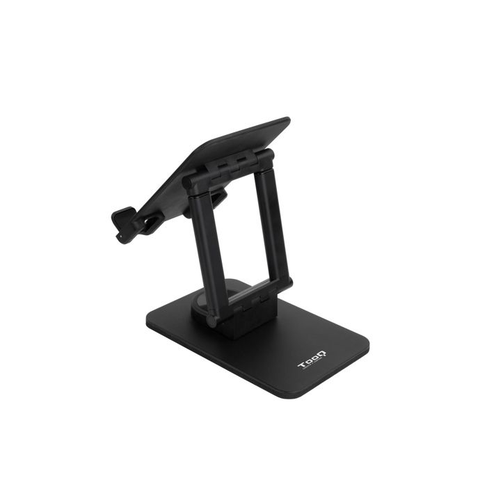 TOOQ PH-Hermes-Halley - Support Réglable Pour Téléphone Portable Ou Tablette Jusqu'à 12,9", Pliable, Rotation À 360°, Noir