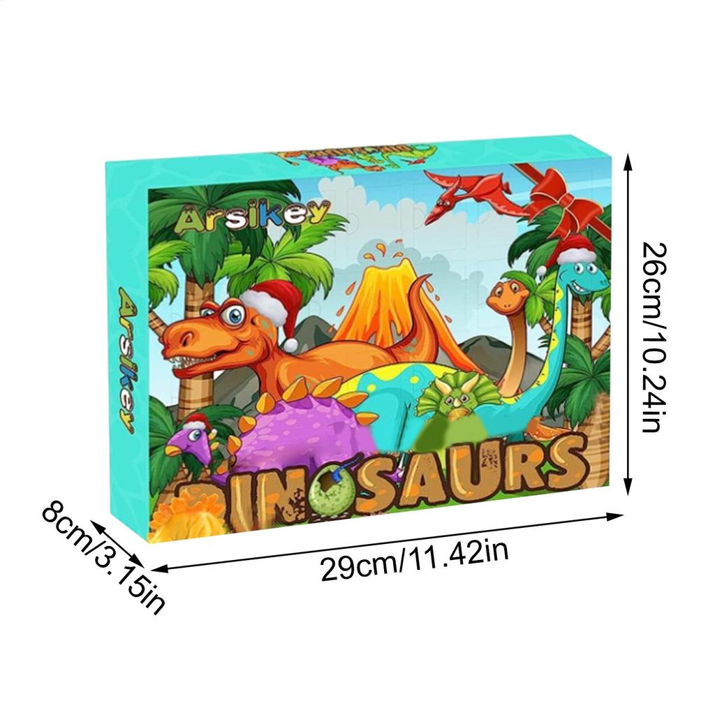 Christmas Countdown Calendar 24 Days Toy Advent Dinosaur Cars For Kids Christmas Play Collection Learning Party