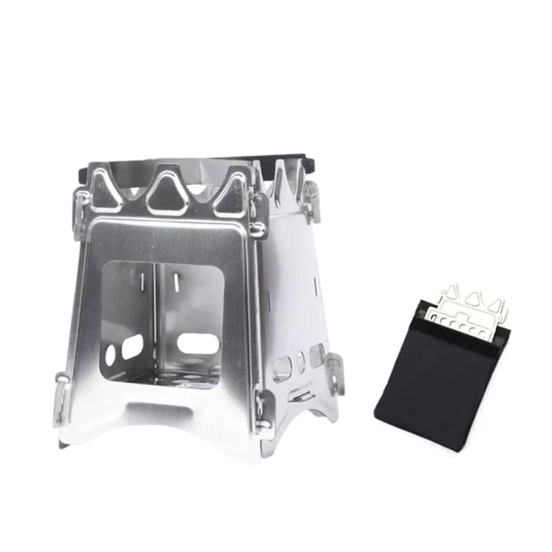 Folding Metal Wood Stove Outdoor Cooking Picnic Camp stove Portable Wood Furnaces Burners for Outdoor Camping Picnic 1