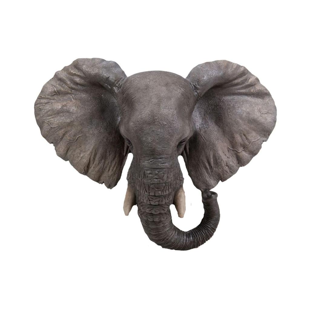 Ubia Animal Head Wall Hanging Elephant X X Cm Doll Figurine Ornament Animal Garden Decor Elephant H15169 56.2 43.5 18.5