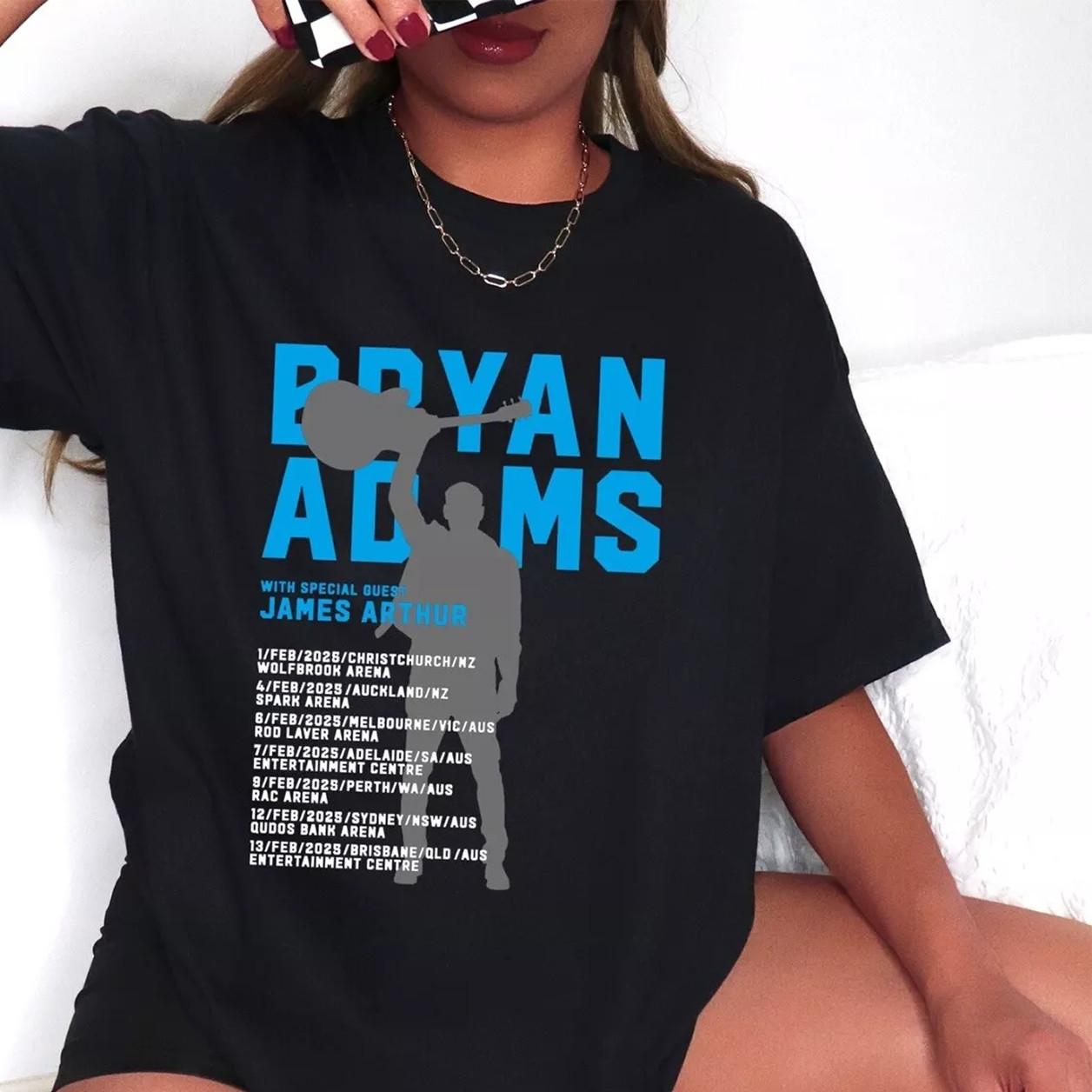 Bryan Adams Australia Tour 2025 T Shirt Full Size S-5XL XXXXL