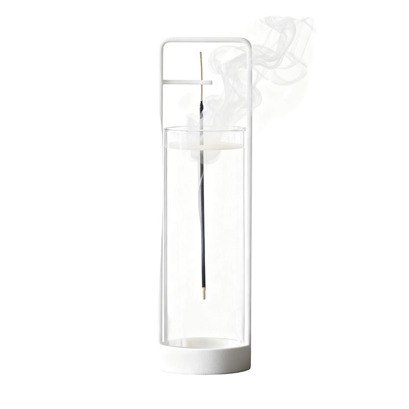 

Reverse Mount Incense Burner Set with Removable Glass Ash Catcher for Yoga Meditation and Home Decor Use
