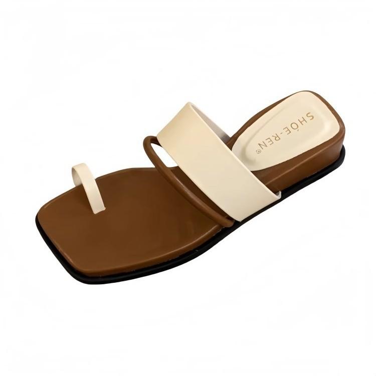 French fashion wedge heel shoes cool slippers 2025 summer soft-soled foot slippers toe thick-soled slippers women's summer outer wear