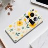 For Xiaomi 15 Ultra Case Yellow Floral and Leaves Pattern Printing Straight Edge TPU Phone Back Cover