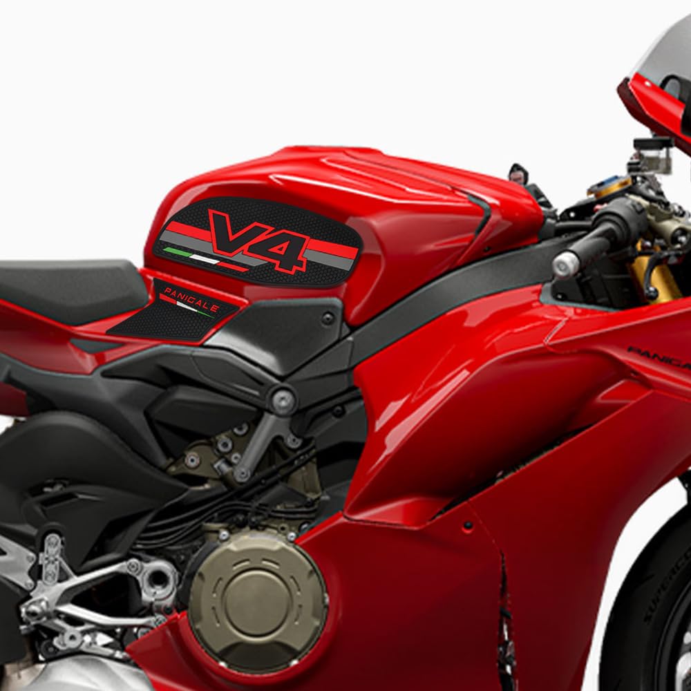 For 2025 Panigale Street Fighter V4 S/V4S Motorcycle Accessories Non-Slip Side Fuel Tank Pad, Anti-Slip Fuel Tank Sticker [Parallel Import]