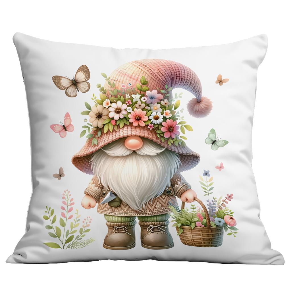 New Watercolor Spring Garden Elf Pillowcase Home Sofa Cushion Pillowcase