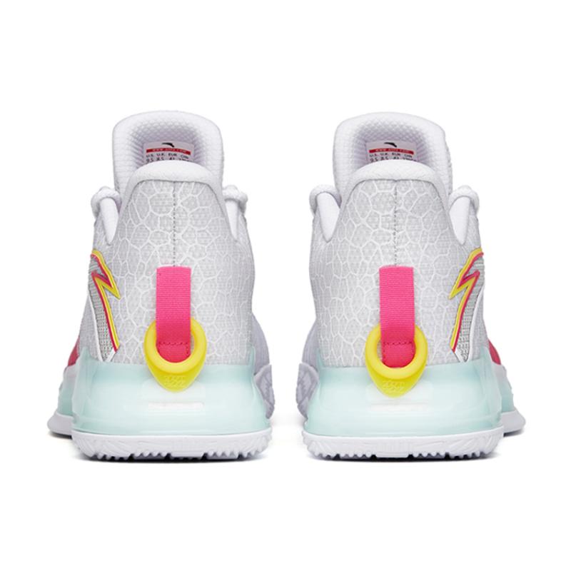 Anta Craze 1 Cushioning, Slip Resistant, Abrasion Resistant, Coverage, Support Low Top Basketball Shoes Men's White Red Sneakers 112221607-1