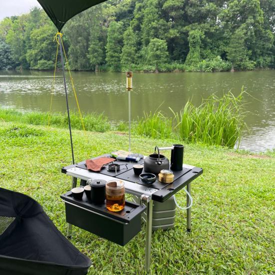 Hliníková slitina Kempingový IGT Závěsný stojan na lampu Odnímatelný stojan na lucernu Držák kempingového světla IGT stůl Kempingové příslušenství