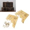 10pcs Hollow Antique Decorative Box Corner Retro Brass Wooden Box Corner Cover 5.5cm Brass Flat Corners Bracket