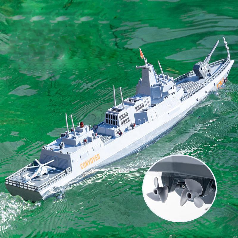 Dual Motor Drift Simulation Destroyer Model High Speed RC Remote Control Boat Summer Hot Toys