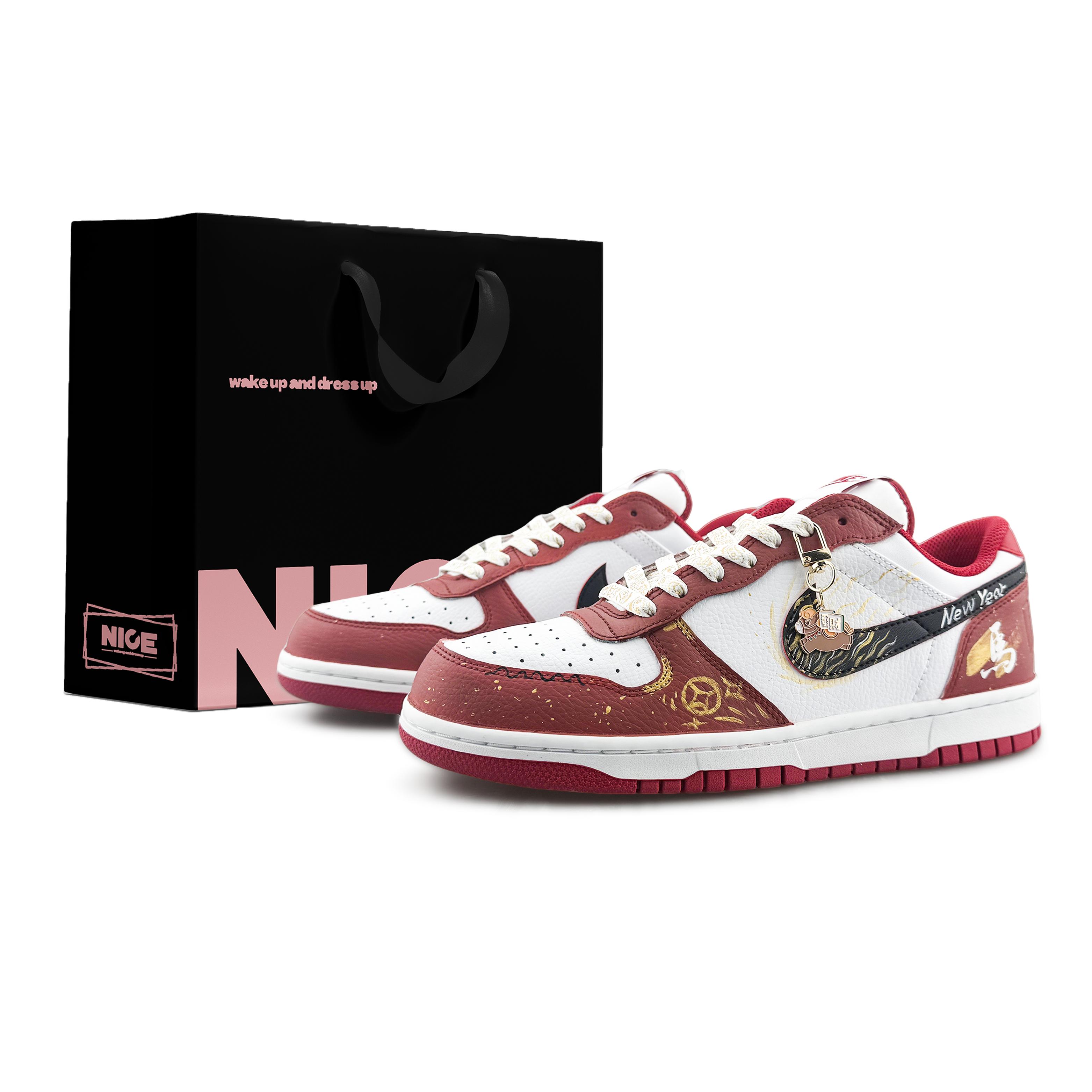 

Nike Big Abrasion Resistant Slip Resistant Low top Skateboard Shoes Men s Gold Red 355152-150(Team1830--S-BO) 42