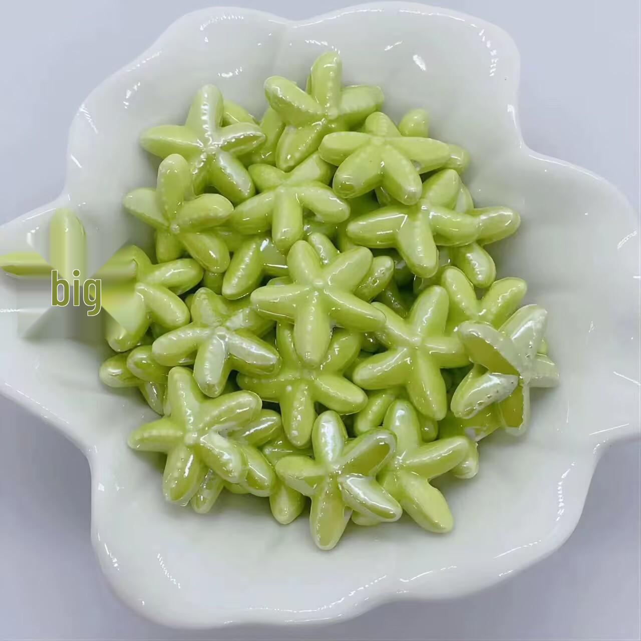 

Colorful starfish ceramic beads with holes for handmade DIY accessories, ideal for necklaces and bracelets. One Piece