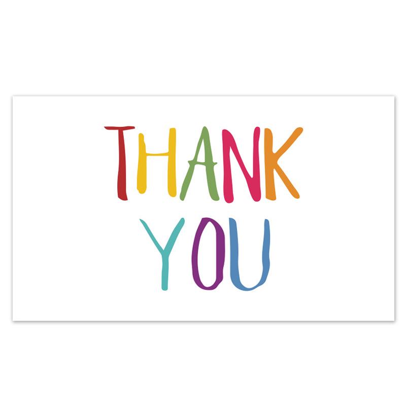 Pink 'Thank You' Cards - 50 Sheets/Pack for Gift Boxes, Decorations, and Postcards