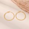 18K Gold Plated Large Hoops Earring  Lightwight Gold Hoop Earrings for Women 316L Surgical Steel Post Lightweight Hypoallergenic