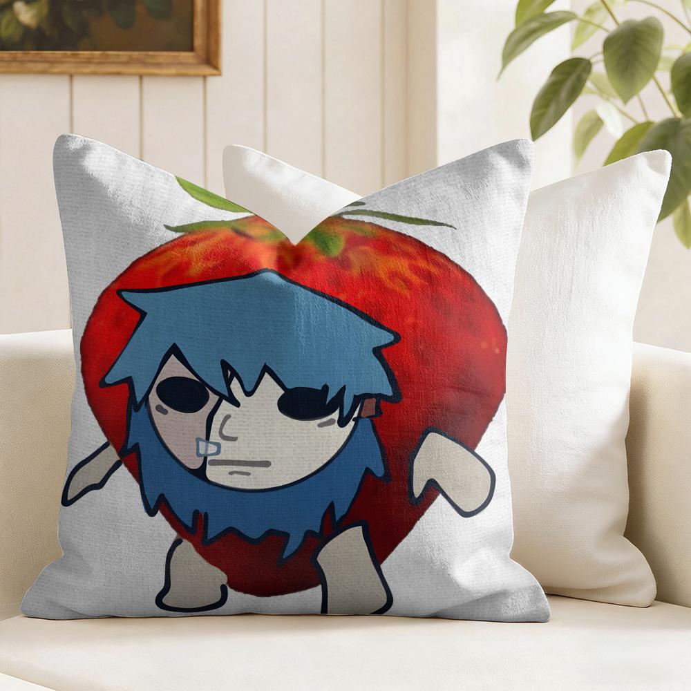 Game SSally Face Cushion Cover Eco Linen Pillow Case DoubleSided Print Breathable Durable Zipper Home Decor Gift