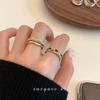 2023 Trendy French Retro Checkerboard Enamel Open Ring for Women