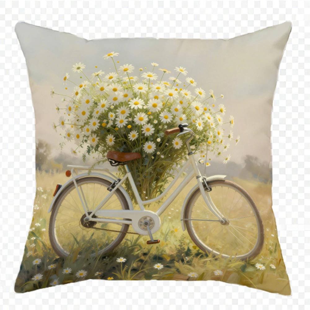 1/4pcs Floral Pillow Covers with Charming Designs Sofa cushion cover home bedroom room decoration