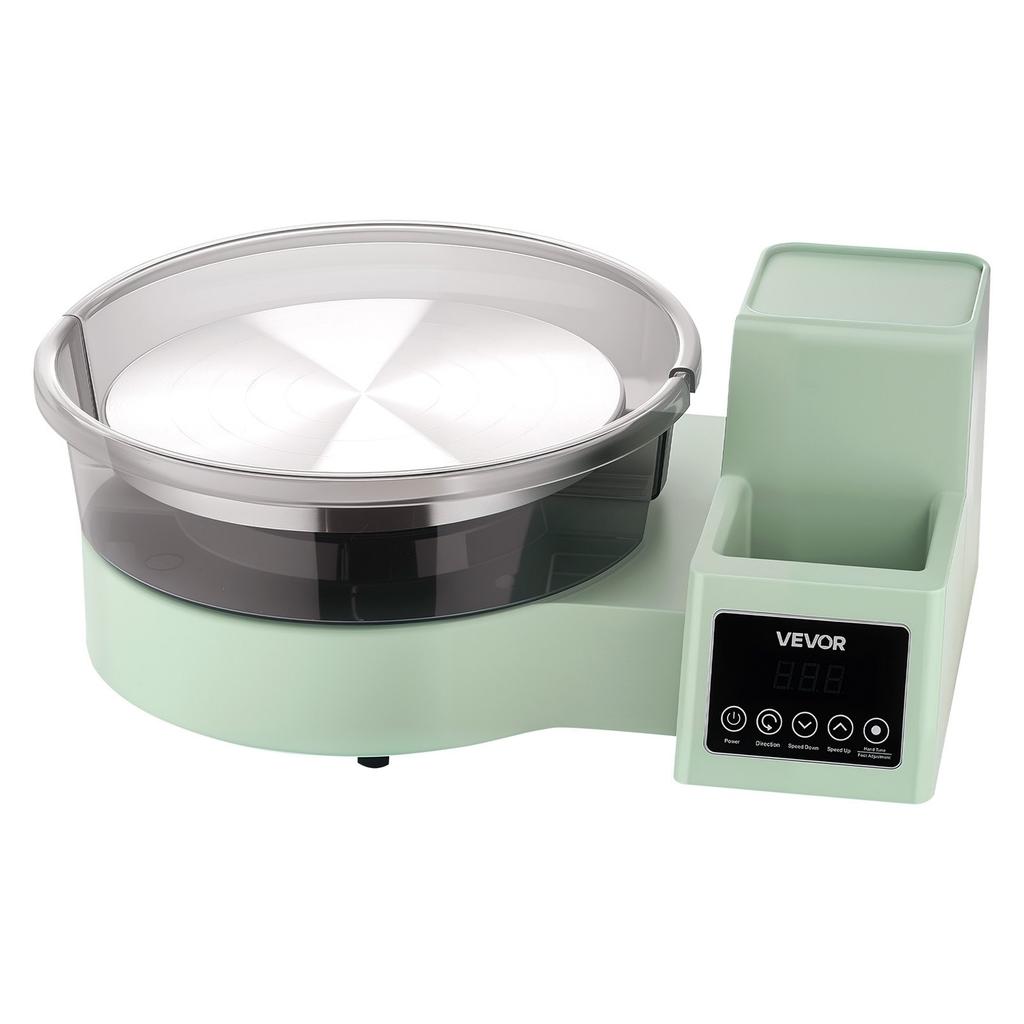 Pottery Wheel for Adults, 28 cm Aluminum Turntable, 450W Electric Table Top Pottery Wheel with Foot Pedal, 30-300 RPM Adjustable Speed, Detachable