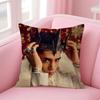 CCris MMj Singer Cushion Cover Natural Linen Pillow Case DoubleSided Print Decorative Sofa Pillowcase Home Decor Gift