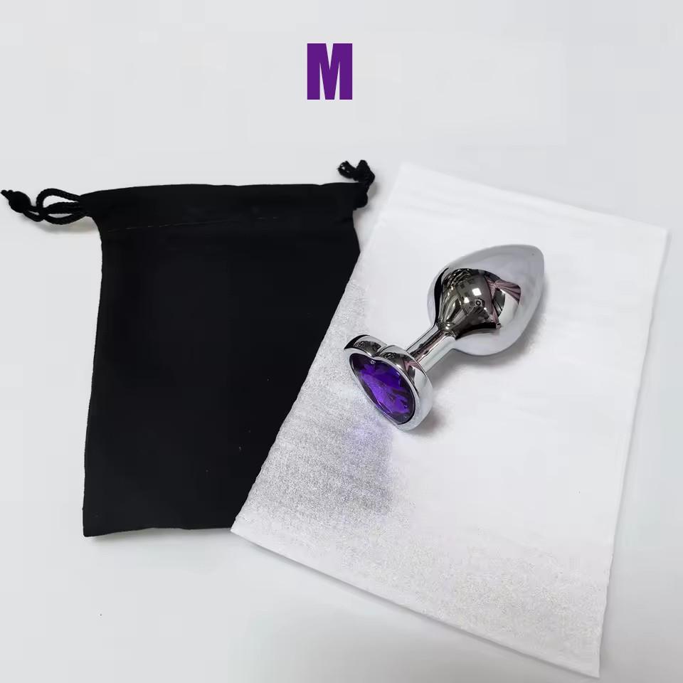 Heart Base Metal Anal Plug Stainless Beginner 5 Size Butt Plug Anus Masturbation Stimulator Dildos Adult Sex Toys For Man Women