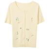 Women's Bow Knit Short Sleeve Cardigan
