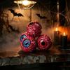 Spooky Scene Setter Props Halloween Hanging Eyeballs Decoration, 4 Pcs Scary Realistic Fake Blood Eyes in Gory Table Decorations Net Bag for