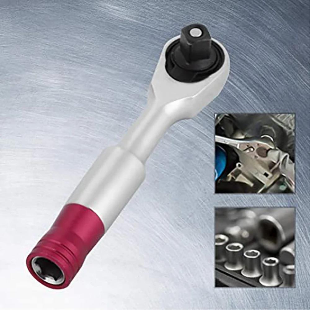 1/4'' Mini 72 Teeth Ratchet Wrench Hex Head/square Head Screwdriver Socket Wrench Repair Tool for Vehicle Bicycle Bike