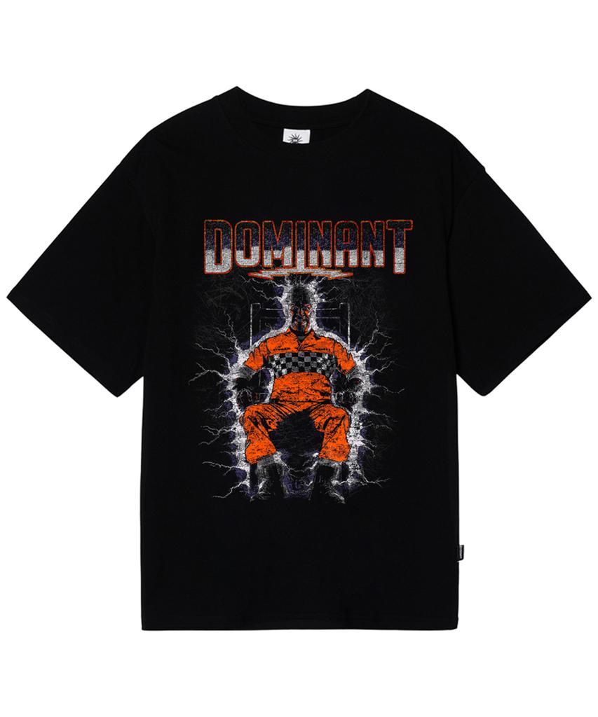 DOMINANT Unisex Shocker Print Embroidered Oversized Short Sleeve Tee
