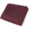 Modische Damen Geldbörse mit Münzfach aus mattem Echtleder GRANDE PELLE Wallet 16805 Bordeaux