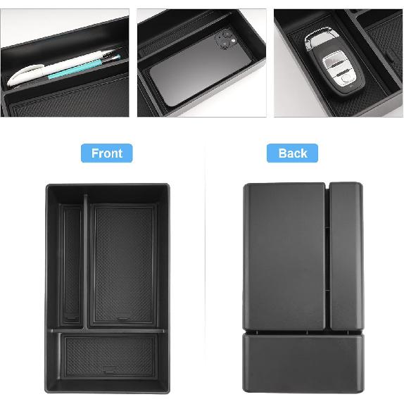 2022 2023 2024 2025 2026 NX 250/350/350h/450h+ Mittelkonsolen-Organizer für Lexus NX, Langlebiger ABS-Kunststoff & Rutschfeste Gummi-Konsolen-Armlehnen-Schale