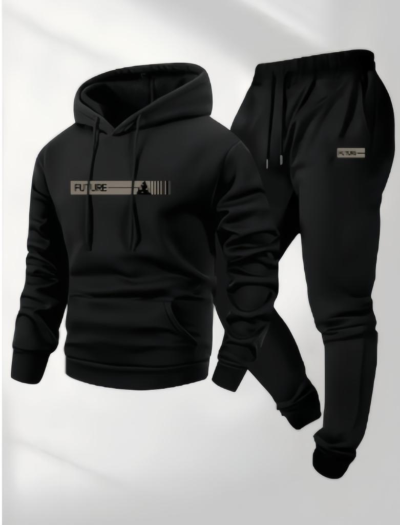 European size new casual fashion men's and women's sweaters, printed hoodies and drawstring sports suits Europe and the United States