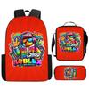 ROBLOX Themed Kids Backpack School Lightweight Durable Oxford Fabric Bag With Padded Straps Cartoon Print Grades 1-9