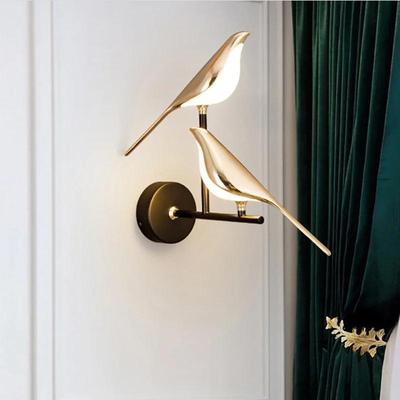 1Pc Nordic Golden Bird LED Wall Lights Parlor Bar Creative Wall Lamps Novelty Sconces Bedroom Bedside Lamp Living Room Decoration