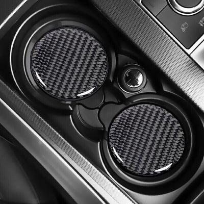 2Pcs Carbon FIber Cup Holder Water Coaster Cup Mat Pad Car Accessorie for All Car