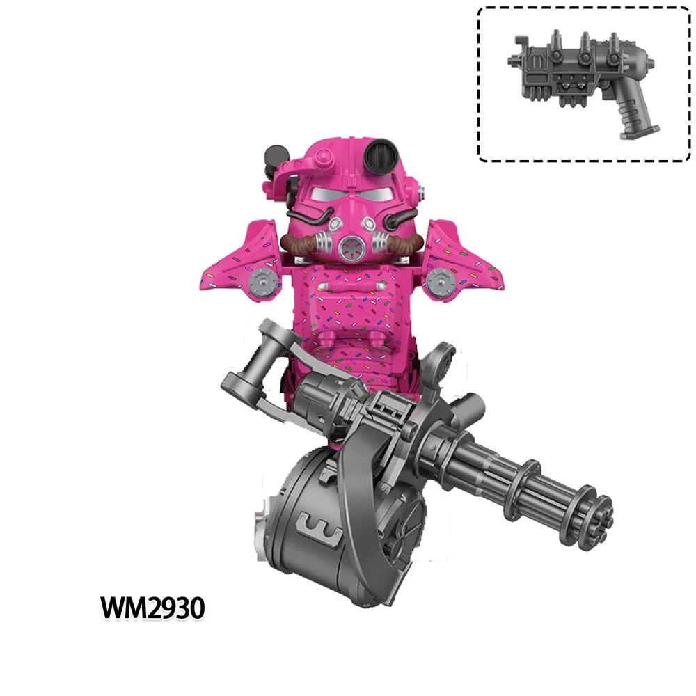 WM2924 Mechs Soldiers Bricks machine gun MOC Puzzle Mini Action Figures Compatible Building Blocks Toys Children Birthday Gifts