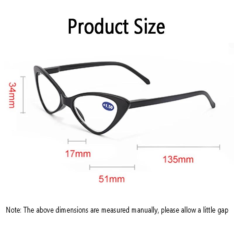 New Fashion Ins Vintage Cat Eye Reading Glasses Retro Leopard Women Lightweight +1.0+1.5+2.0+2.5~+4.0 Presbyopic Reading Glasses
