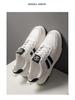 Men's Genuine Leather Sporty Flat Shoes - Autumn Fashion White Casual Shoes, Versatile Trendy Forrest Gump Style