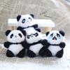 Adorable Plush Panda Keychain Super Soft Short Plush Stuffed Toy Bag Charm