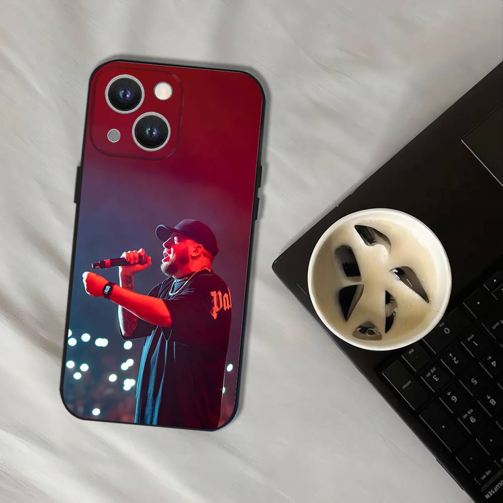 Rapper Maka Aura 2025 Tour Wear-resistant Phone Case For iPhone 17,16,15,14,13,12,11,Pro,XS,Max,XR,Plus Black Soft Cover